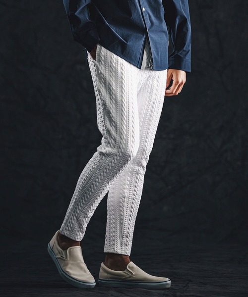 wjk reluxe（ダブルジェーケーリラックス）の「mp14490-cable knit jacquard pants イージーパンツ(WR26S-12)（その他パンツ・メンズ・トップグレー/ブラック/ホワイト・L/M/S）」の22枚目の写真