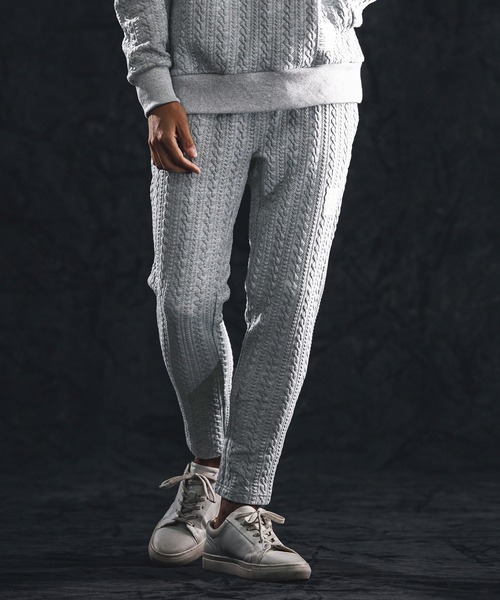 wjk reluxe（ダブルジェーケーリラックス）の「mp14490-cable knit jacquard pants イージーパンツ(WR26S-12)（その他パンツ・メンズ・トップグレー/ブラック/ホワイト・L/M/S）」の18枚目の写真