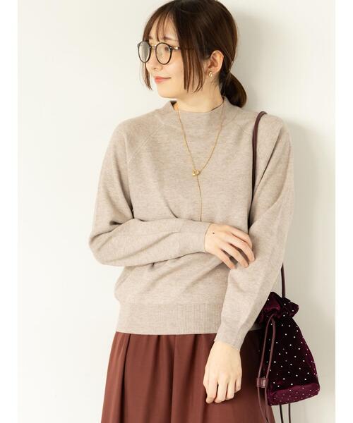 Te chichi TERRASSE（テチチテラス）の「もちもちミラノリブハイネックニット（ニット/セーター・レディース・ベージュ/ミント/ピンク/グレー/ブラック・F）」の3枚目の写真