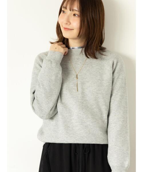 Te chichi TERRASSE（テチチテラス）の「もちもちミラノリブハイネックニット（ニット/セーター・レディース・ベージュ/ミント/ピンク/グレー/ブラック・F）」の2枚目の写真