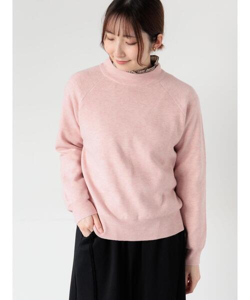 Te chichi TERRASSE（テチチテラス）の「もちもちミラノリブハイネックニット（ニット/セーター・レディース・ベージュ/ミント/ピンク/グレー/ブラック・F）」の5枚目の写真