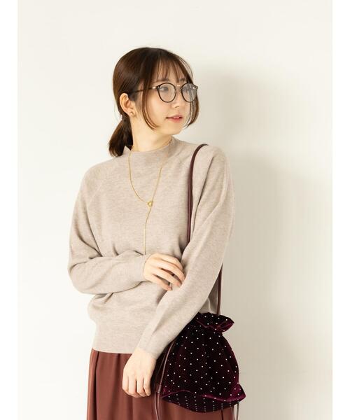 Te chichi TERRASSE（テチチテラス）の「もちもちミラノリブハイネックニット（ニット/セーター・レディース・ベージュ/ミント/ピンク/グレー/ブラック・F）」の7枚目の写真