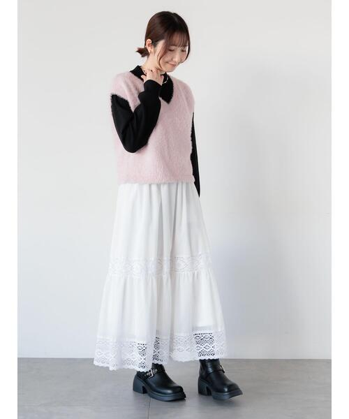 Te chichi TERRASSE（テチチテラス）の「もちもちミラノリブハイネックニット（ニット/セーター・レディース・ベージュ/ミント/ピンク/グレー/ブラック・F）」の9枚目の写真