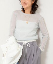 NOLLEY’S Sophi | ウォッシャブルラメチュールロンＴ(Tシャツ/カットソー)