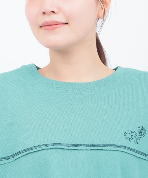 チチカカ（チチカカ）の「ベーシック刺繍ロングTシャツ（Tシャツ/カットソー・レディース・ブラック/ホワイト・FREE）」の11枚目の写真