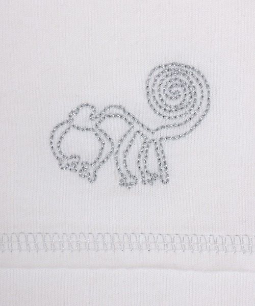 チチカカ（チチカカ）の「ベーシック刺繍ロングTシャツ（Tシャツ/カットソー・レディース・ブラック/ホワイト・FREE）」の13枚目の写真