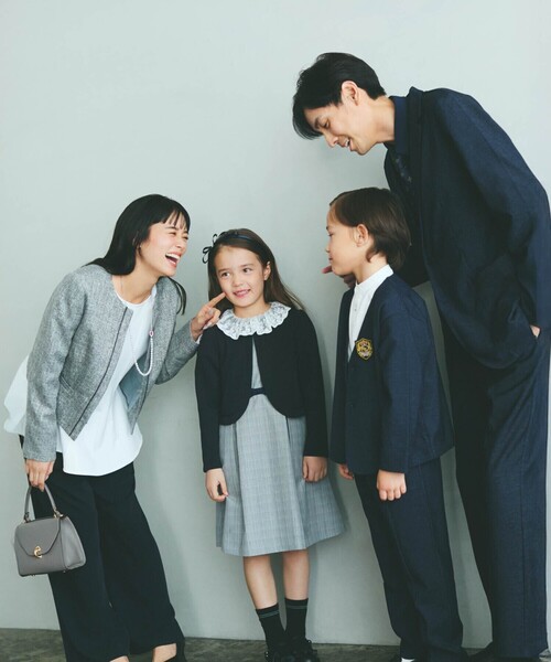 COMME CA ISM(コムサイズム)の「【雑誌掲載商品】ノーカラージャケットセットアップスーツ(110-130cm)(スーツセット・キッズ・ネイビー・130cm/120cm/110cm)」の3枚目の写真