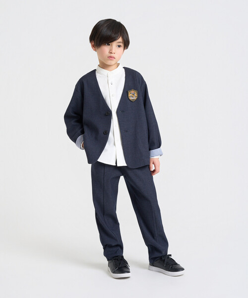 COMME CA ISM(コムサイズム)の「【雑誌掲載商品】ノーカラージャケットセットアップスーツ(110-130cm)(スーツセット・キッズ・ネイビー・130cm/120cm/110cm)」の4枚目の写真