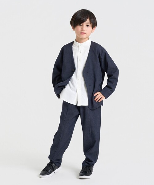 COMME CA ISM(コムサイズム)の「【雑誌掲載商品】ノーカラージャケットセットアップスーツ(110-130cm)(スーツセット・キッズ・ネイビー・130cm/120cm/110cm)」の5枚目の写真