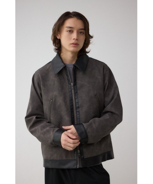 切替合皮ブルゾン（ブルゾン）｜AZUL BY MOUSSY（アズールバイマウジー