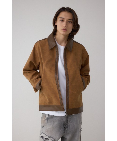 AZUL by moussy(アズールバイマウジー)の「切替合皮ブルゾン 秋服 冬服 ジャケット(ブルゾン・メンズ・イエロー系その他/ブラック系その他・MEDIUM/LARGE)」の21枚目の写真