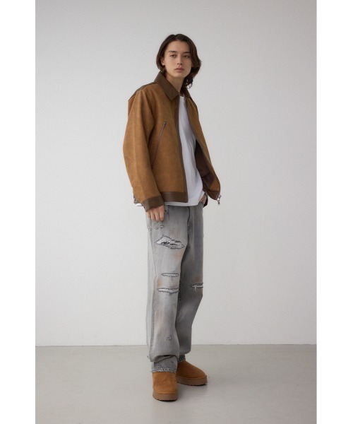 AZUL by moussy(アズールバイマウジー)の「切替合皮ブルゾン 秋服 冬服 ジャケット(ブルゾン・メンズ・イエロー系その他/ブラック系その他・MEDIUM/LARGE)」の22枚目の写真
