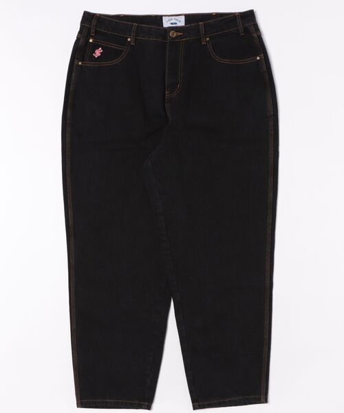 ムラサキスポーツ(ムラサキスポーツ)の「CASH ONLY/キャッシュオンリー LOGO BAGGY DENIM JEANS(その他パンツ・メンズ・ブラック/インディゴブルー・34inch/30inch)」の2枚目の写真