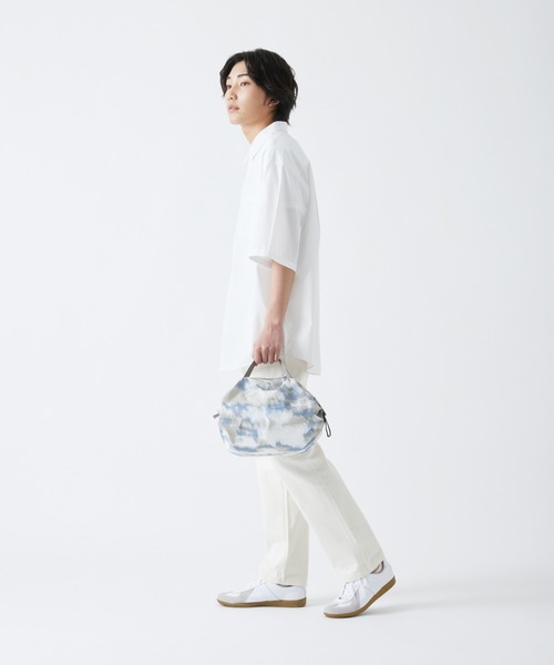 Shupatto（シュパット）の「マーナ(marna) Shupatto コンパクトバッグ S 一気にたためる エコバッグ（エコバッグ/サブバッグ・レディース・ベージュ×ブラック/ネイビー/ブルーグレー/グレー×ピンク・S）」の2枚目の写真