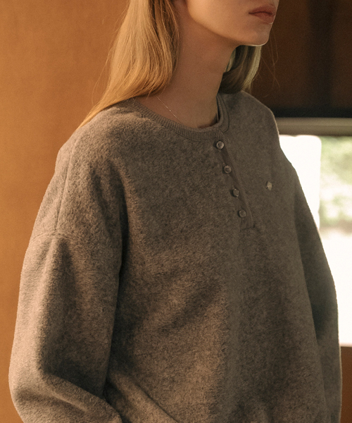 TILL I DIE(ティルアイダイ)の「Owen henry neck fleece t-shirt_Gray(Tシャツ/カットソー・レディース・その他・FREE)」の1枚目の写真