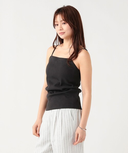 BEAMS HEART（ビームスハート）の「【7/31値下げ】ダブルストラップ カップ付き キャミソール（キャミソール・レディース・チャコールグレー/オフホワイト/ライトグレー・SMALL/MEDIUM）」の5枚目の写真