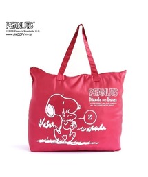 SNOOPY | スヌーピー 折りたたみファスナートート Mサイズ レッド(トートバッグ)