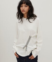 RAVEROUS（レイバーロス）の「ジッパーディテールTシャツホワイト（Tシャツ/カットソー）」