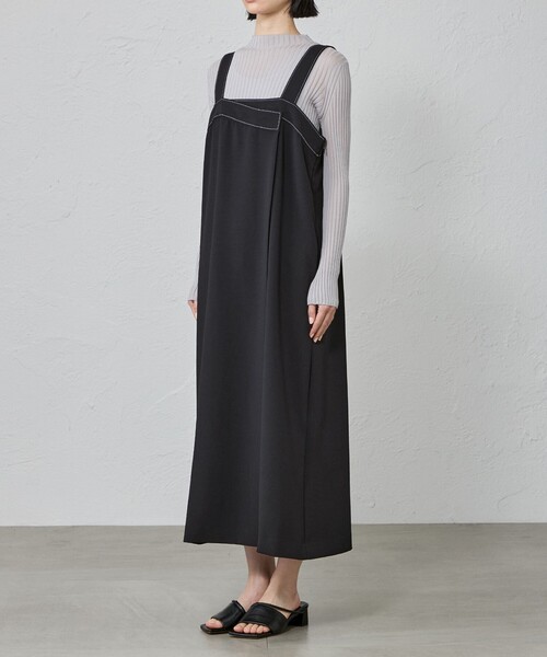 CAST:（キャストコロン）の「【着回し抜群】アシンメトリージャンパースカート（ジャンパースカート・レディース・ブラック/ブラウン系その他5・M/S）」の6枚目の写真