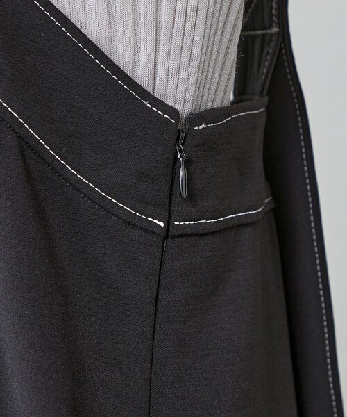 CAST:（キャストコロン）の「【着回し抜群】アシンメトリージャンパースカート（ジャンパースカート・レディース・ブラック/ブラウン系その他5・M/S）」の9枚目の写真