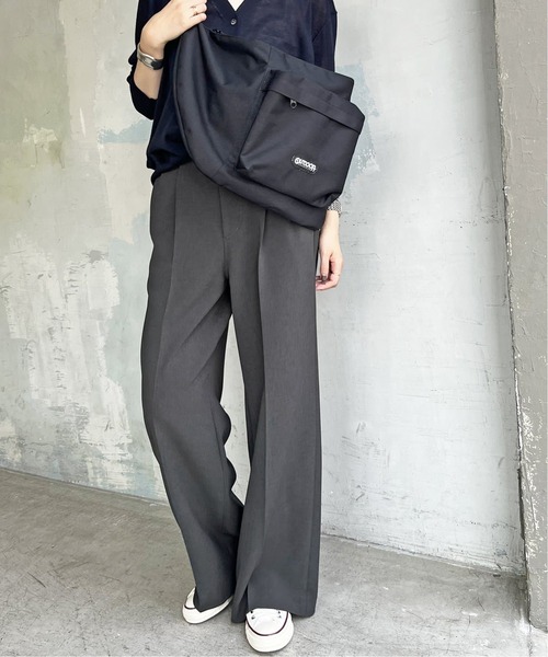 Spick & Span(スピックアンドスパン)の「《追加》ダブルクロスツータックパンツ(スラックス・レディース・ブラウン/チャコールグレー・40/38/36/34)」の18枚目の写真