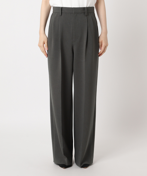 Spick & Span（スピックアンドスパン）の「《追加》ダブルクロスツータックパンツ（スラックス・レディース・ブラウン/チャコールグレー・40/38/36/34）」の4枚目の写真