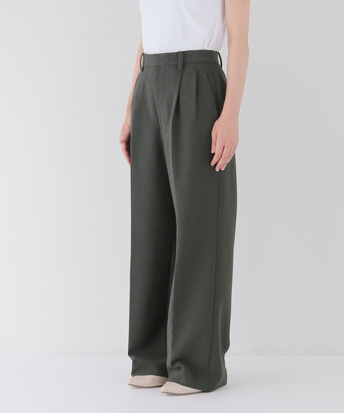 Spick & Span（スピックアンドスパン）の「《追加》ダブルクロスツータックパンツ（スラックス・レディース・ブラウン/チャコールグレー・40/38/36/34）」の10枚目の写真