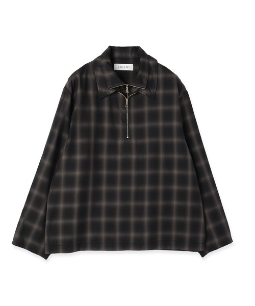 CULLNI(クルニ)の「Ombre Check Half Zip Layerd Collar Pullover(シャツ/ブラウス・メンズ・ブラック/グレー・0/1/2)」の16枚目の写真