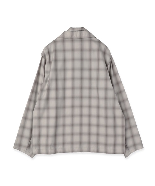 CULLNI(クルニ)の「Ombre Check Half Zip Layerd Collar Pullover(シャツ/ブラウス・メンズ・ブラック/グレー・0/1/2)」の15枚目の写真