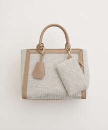 natural couture | フラグメント付きミドルBAG(ハンドバッグ)