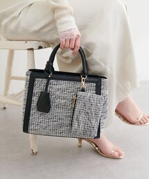 natural couture | フラグメント付きミドルBAG(ハンドバッグ)