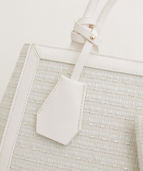 natural couture（ナチュラルクチュール）の「フラグメント付きミドルBAG（ハンドバッグ・レディース・ベージュ/アイボリー/ブラック・FREE）」の13枚目の写真