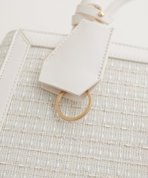 natural couture（ナチュラルクチュール）の「フラグメント付きミドルBAG（ハンドバッグ・レディース・ベージュ/アイボリー/ブラック・FREE）」の14枚目の写真