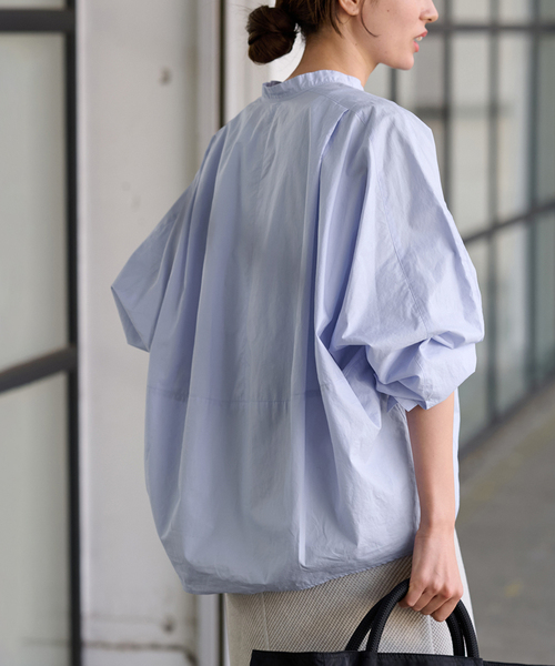 FRAMeWORK(フレームワーク)の「≪追加≫タイプライターコクーンブラウス(シャツ/ブラウス・レディース・ホワイト/ブルー/ブラック・FREE)」の3枚目の写真