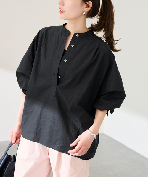 FRAMeWORK(フレームワーク)の「≪追加≫タイプライターコクーンブラウス(シャツ/ブラウス・レディース・ホワイト/ブルー/ブラック・FREE)」の19枚目の写真