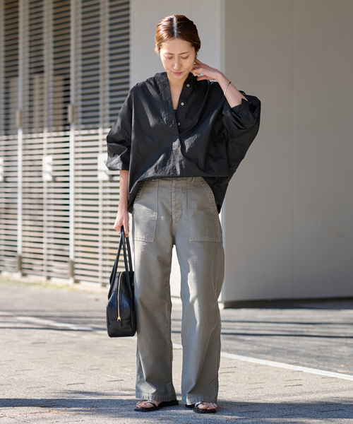 FRAMeWORK(フレームワーク)の「≪追加≫タイプライターコクーンブラウス(シャツ/ブラウス・レディース・ホワイト/ブルー/ブラック・FREE)」の22枚目の写真