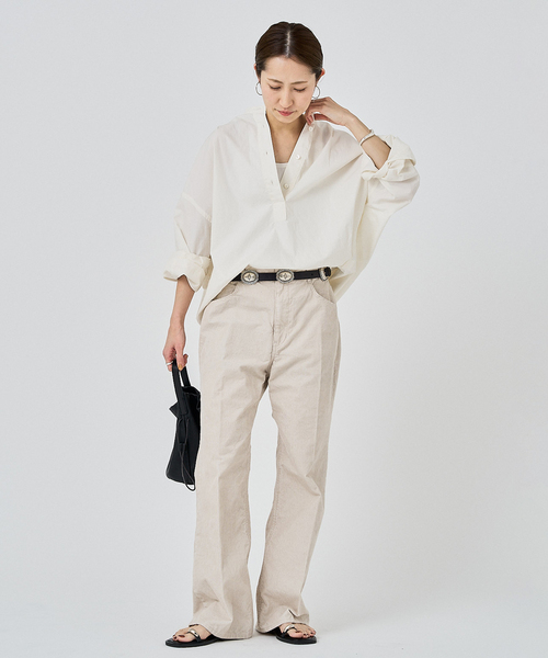 FRAMeWORK(フレームワーク)の「≪追加≫タイプライターコクーンブラウス(シャツ/ブラウス・レディース・ホワイト/ブルー/ブラック・FREE)」の6枚目の写真