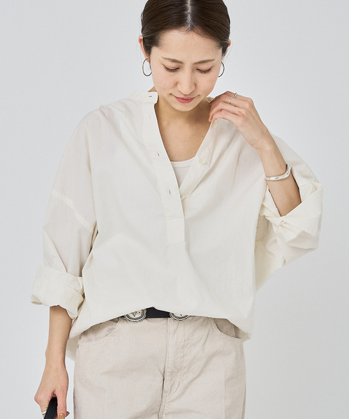 FRAMeWORK(フレームワーク)の「≪追加≫タイプライターコクーンブラウス(シャツ/ブラウス・レディース・ホワイト/ブルー/ブラック・FREE)」の8枚目の写真