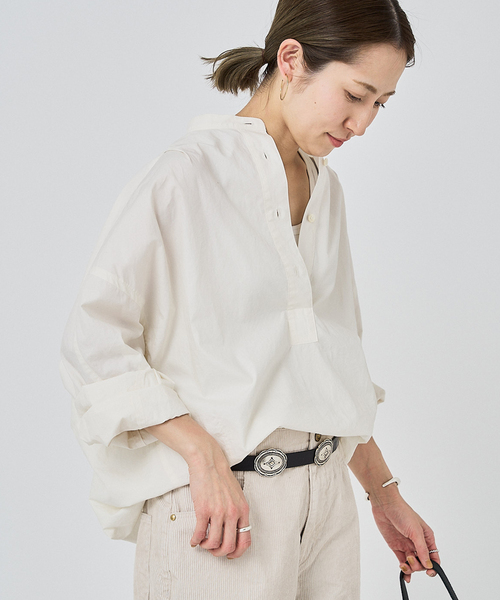 FRAMeWORK(フレームワーク)の「≪追加≫タイプライターコクーンブラウス(シャツ/ブラウス・レディース・ホワイト/ブルー/ブラック・FREE)」の4枚目の写真