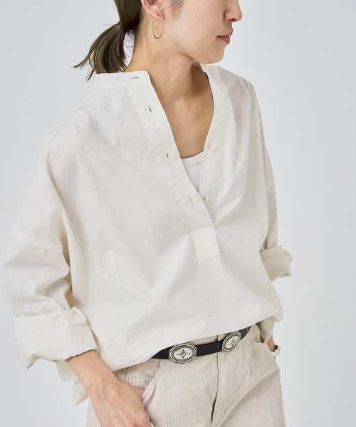 FRAMeWORK(フレームワーク)の「≪追加≫タイプライターコクーンブラウス(シャツ/ブラウス・レディース・ホワイト/ブルー/ブラック・FREE)」の7枚目の写真