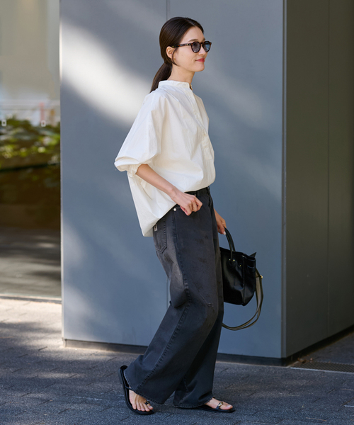 FRAMeWORK(フレームワーク)の「≪追加≫タイプライターコクーンブラウス(シャツ/ブラウス・レディース・ホワイト/ブルー/ブラック・FREE)」の11枚目の写真