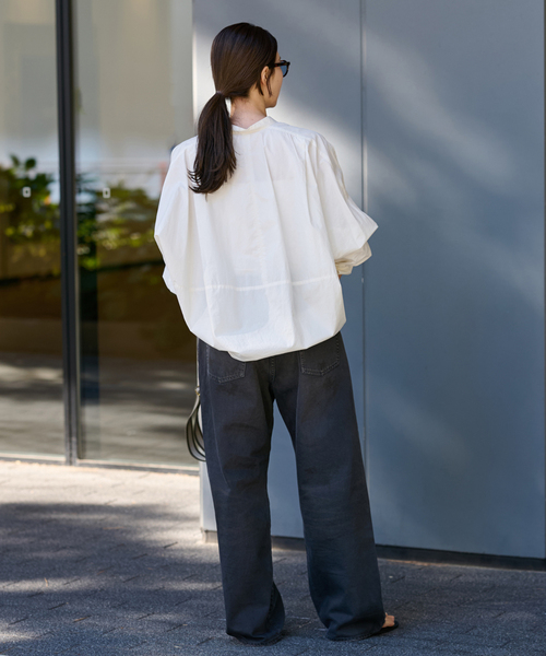 FRAMeWORK(フレームワーク)の「≪追加≫タイプライターコクーンブラウス(シャツ/ブラウス・レディース・ホワイト/ブルー/ブラック・FREE)」の12枚目の写真