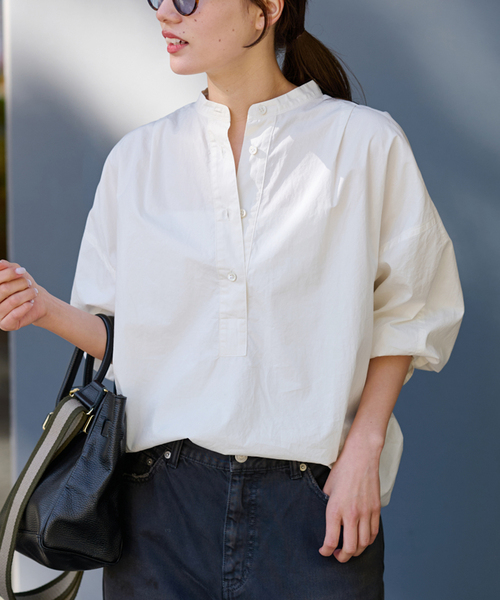 FRAMeWORK(フレームワーク)の「≪追加≫タイプライターコクーンブラウス(シャツ/ブラウス・レディース・ホワイト/ブルー/ブラック・FREE)」の13枚目の写真