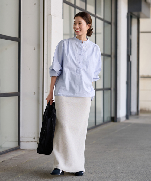 FRAMeWORK(フレームワーク)の「≪追加≫タイプライターコクーンブラウス(シャツ/ブラウス・レディース・ホワイト/ブルー/ブラック・FREE)」の19枚目の写真