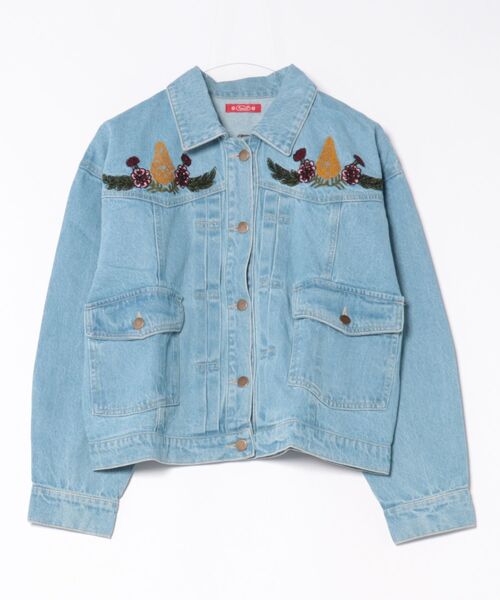 チャイハネ（チャイハネ）の「【チャイハネ】デニム刺繍ジャケット（デニムジャケット・レディース・ネイビー/ブルー・FREE）」の5枚目の写真
