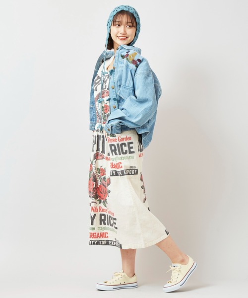 チャイハネ（チャイハネ）の「【チャイハネ】デニム刺繍ジャケット（デニムジャケット・レディース・ネイビー/ブルー・FREE）」の9枚目の写真