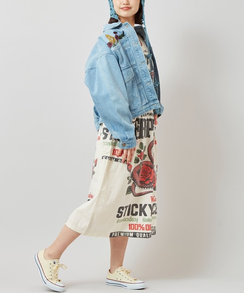 チャイハネ（チャイハネ）の「【チャイハネ】デニム刺繍ジャケット（デニムジャケット・レディース・ネイビー/ブルー・FREE）」の11枚目の写真