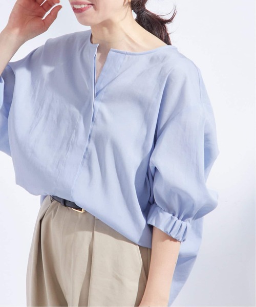journal standard L'essage(ジャーナルスタンダードレサージュ)の「《追加》オーガンジーニュアンスノーカラーシャツ(シャツ/ブラウス・レディース・ブラウン系その他/ブラック/ホワイト/ブルー系その他・FREE)」の21枚目の写真