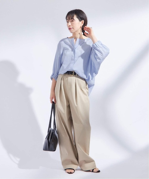 journal standard L'essage(ジャーナルスタンダードレサージュ)の「《追加》オーガンジーニュアンスノーカラーシャツ(シャツ/ブラウス・レディース・ブラウン系その他/ブラック/ホワイト/ブルー系その他・FREE)」の20枚目の写真