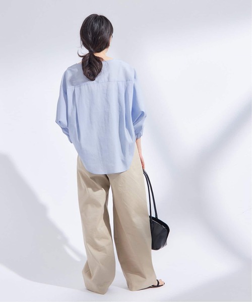 journal standard L'essage(ジャーナルスタンダードレサージュ)の「《追加》オーガンジーニュアンスノーカラーシャツ(シャツ/ブラウス・レディース・ブラウン系その他/ブラック/ホワイト/ブルー系その他・FREE)」の18枚目の写真